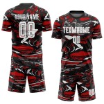 Sublimation Custom Jersey Soccer White-Red Figure Uniform