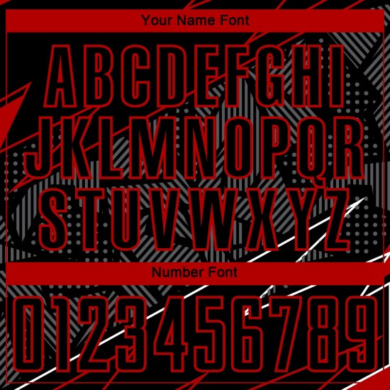 Uniform Custom Jersey Soccer Lines Sublimation Red Black