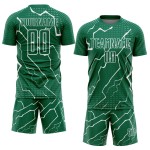 Kelly Jersey Custom Soccer Sublimation Lightning White Uniform Green