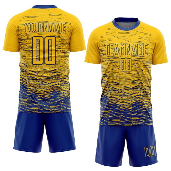 Royal Yellow Uniform Jersey Soccer Sublimation Custom