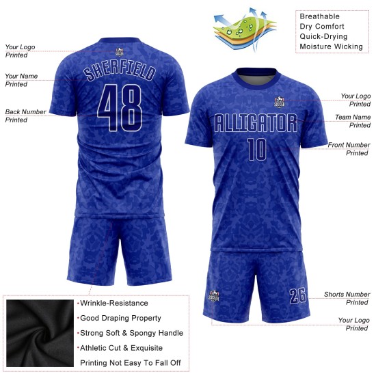 Sublimation Jersey Soccer Uniform Custom Royal-White Royal