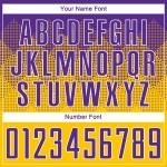 Jersey Soccer Sublimation Purple-White Gold Uniform Custom