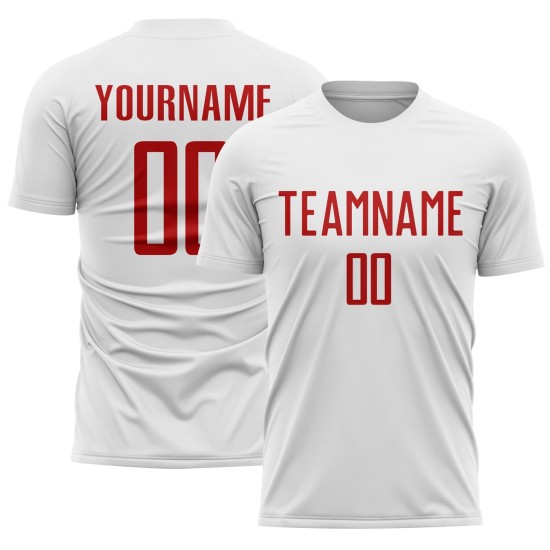Jersey Red White Uniform Soccer Sublimation Custom Jersey Red White Uniform Soccer Sublimation Custom