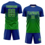 Royal Sublimation Soccer Uniform Jersey Green-Cream Custom Keely