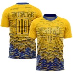 Royal Yellow Uniform Jersey Soccer Sublimation Custom