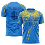 Uniform Sublimation Soccer Blue Custom Yellow-Navy Jersey Powder Uniform Sublimation Soccer Blue Custom Yellow-Navy Jersey Powder