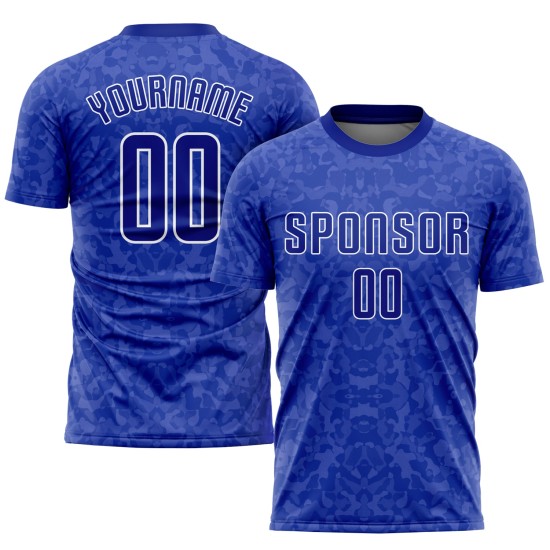 Sublimation Jersey Soccer Uniform Custom Royal-White Royal