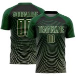 Lines Uniform Cream-Black Green Gradient Custom Geometric Jersey Sublimation Soccer Lines Uniform Cream-Black Green Gradient Custom Geometric Jersey Sublimation Soccer