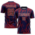 Cream Uniform Jersey Custom Navy-City Crimson Sublimation Soccer