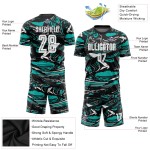 Jersey Uniform White-Aqua Sublimation Soccer Custom Figure