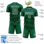 Uniform Shapes Green Custom Kelly Sublimation Jersey Geometric Soccer White Uniform Shapes Green Custom Kelly Sublimation Jersey Geometric Soccer White