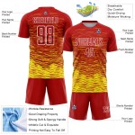 Jersey Soccer Sublimation Line Red Custom Light Uniform Yellow-White