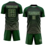 Lines Uniform Cream-Black Green Gradient Custom Geometric Jersey Sublimation Soccer Lines Uniform Cream-Black Green Gradient Custom Geometric Jersey Sublimation Soccer