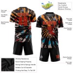 Dye Tie Custom Uniform Red-Old Sublimation Jersey Gold Soccer