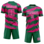 Uniform Custom Kelly Jersey Splash Green Sublimation Hot Pink-White Soccer