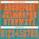 Soccer Orange-White Sublimation Uniform Jersey Custom Teal