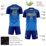Blue-Gold Custom Jersey Soccer Powder Royal Sublimation Uniform